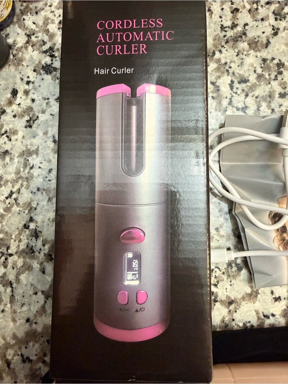 Cordless Automatic Hair Curler - Pink